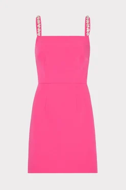 MILLY Jumpsuits & Rompers-Adella Cady Mini Dress Pink