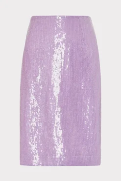 MILLY Jumpsuits & Rompers-Adley Sequin Skirt Purple