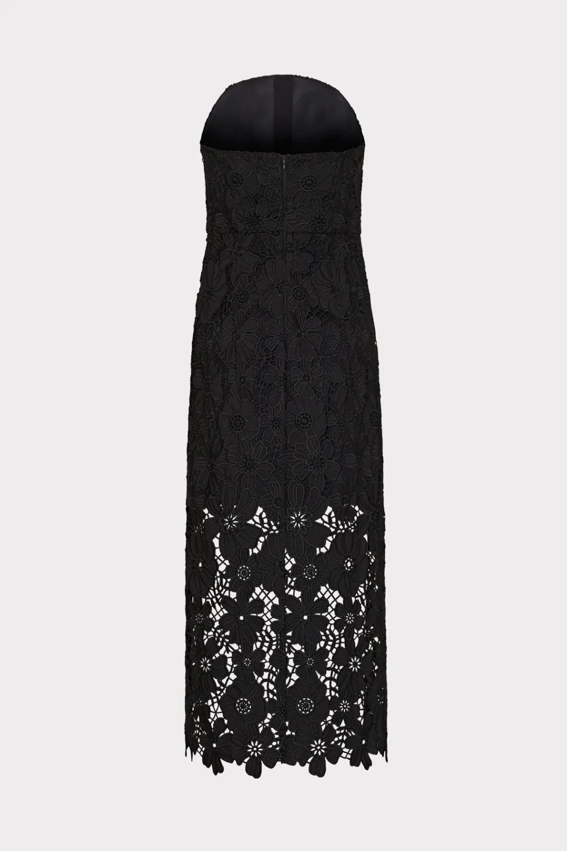 MILLY Jumpsuits & Rompers-Adrienne Roja Lace Midi Dress Black
