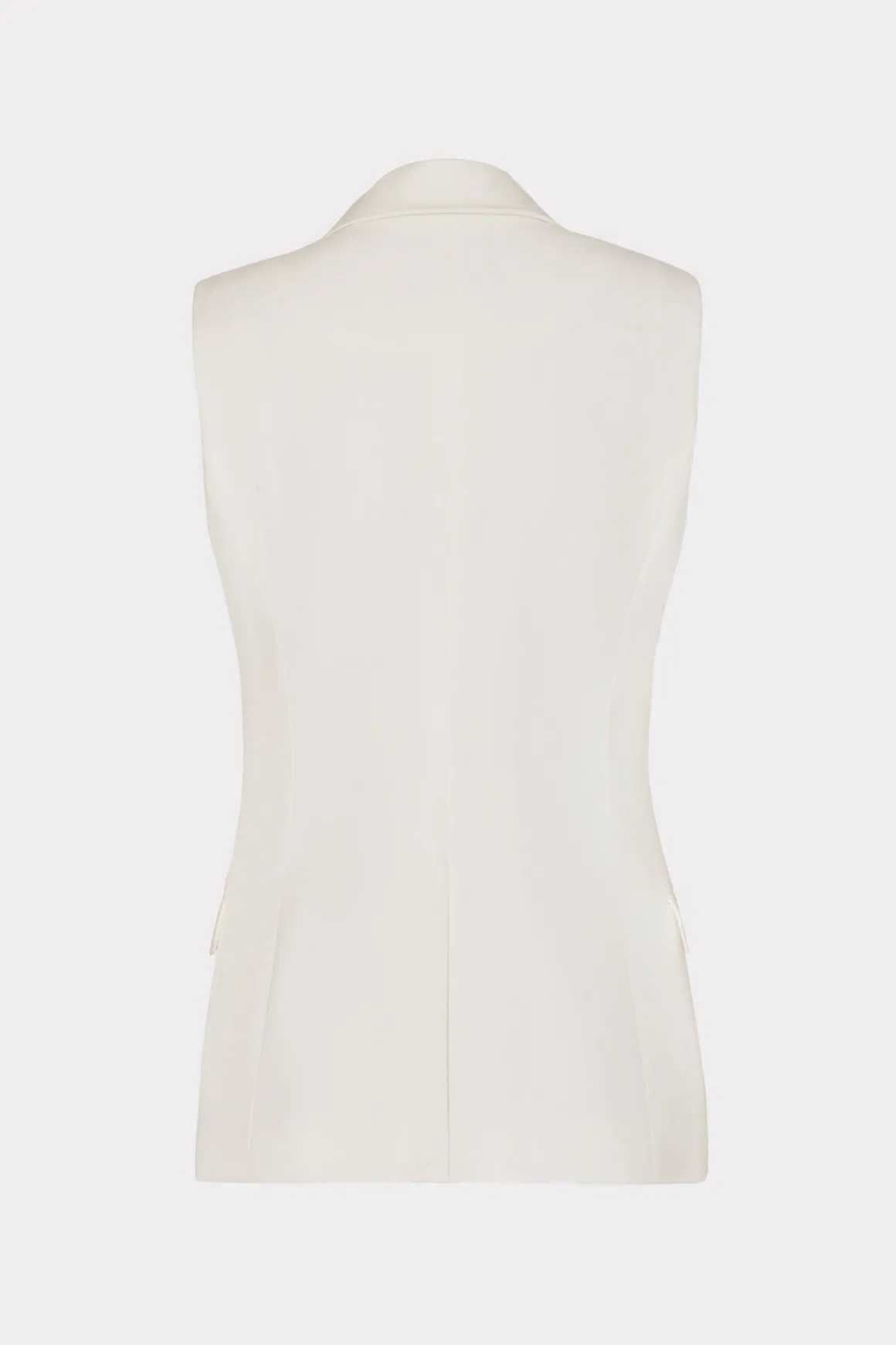 MILLY Blazers-Alba Sleeveless Blazer White