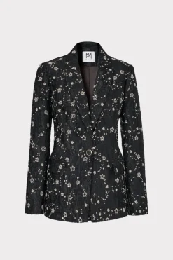 MILLY Coats & Jackets-Alexa Beaded Blazer Black