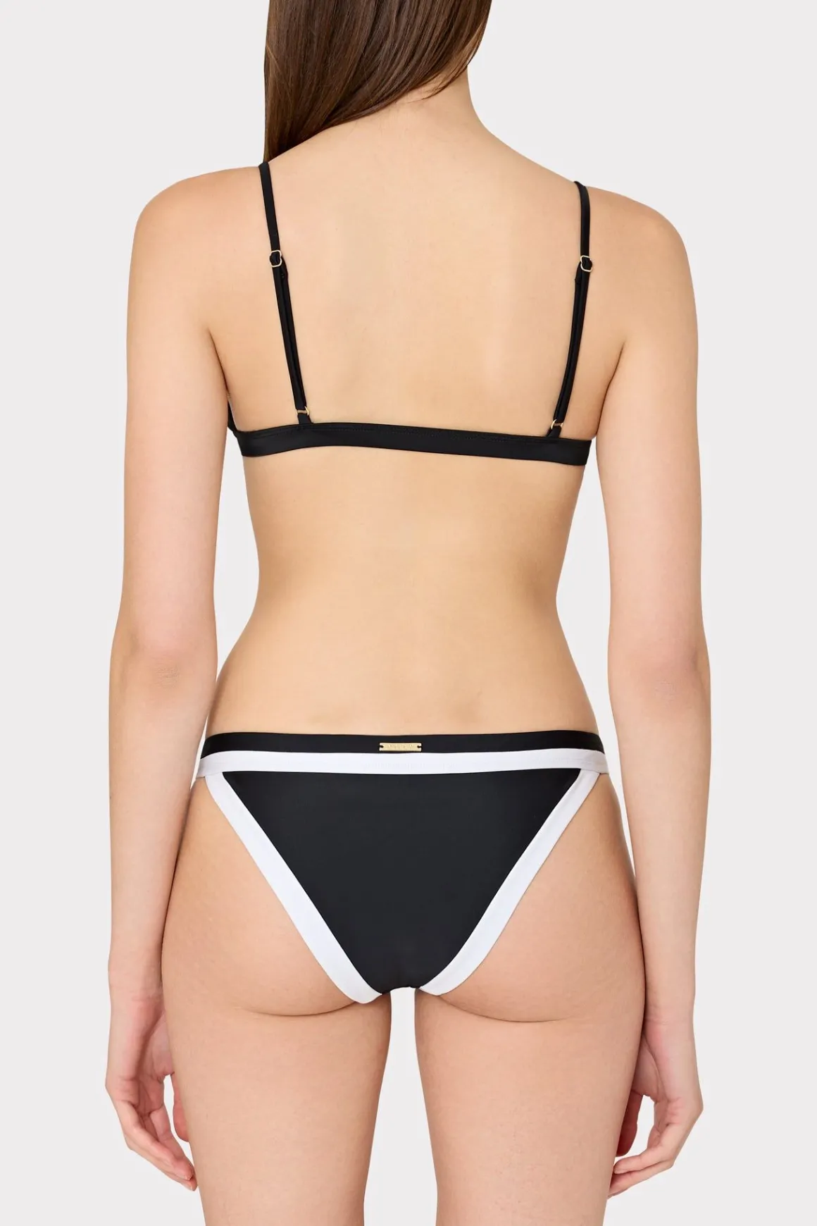 MILLY Bikinis-Amalfi Color Block Bikini Top Black Multi
