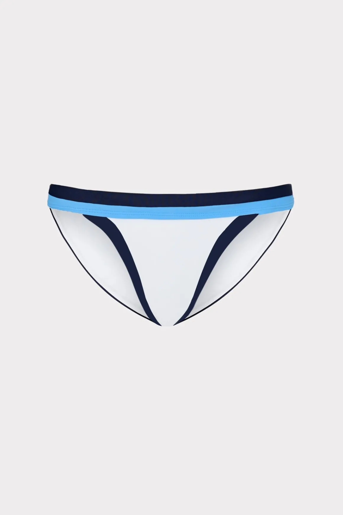 MILLY Jumpsuits & Rompers-Amalfi Color Block Bikini Bottom Navy Multi