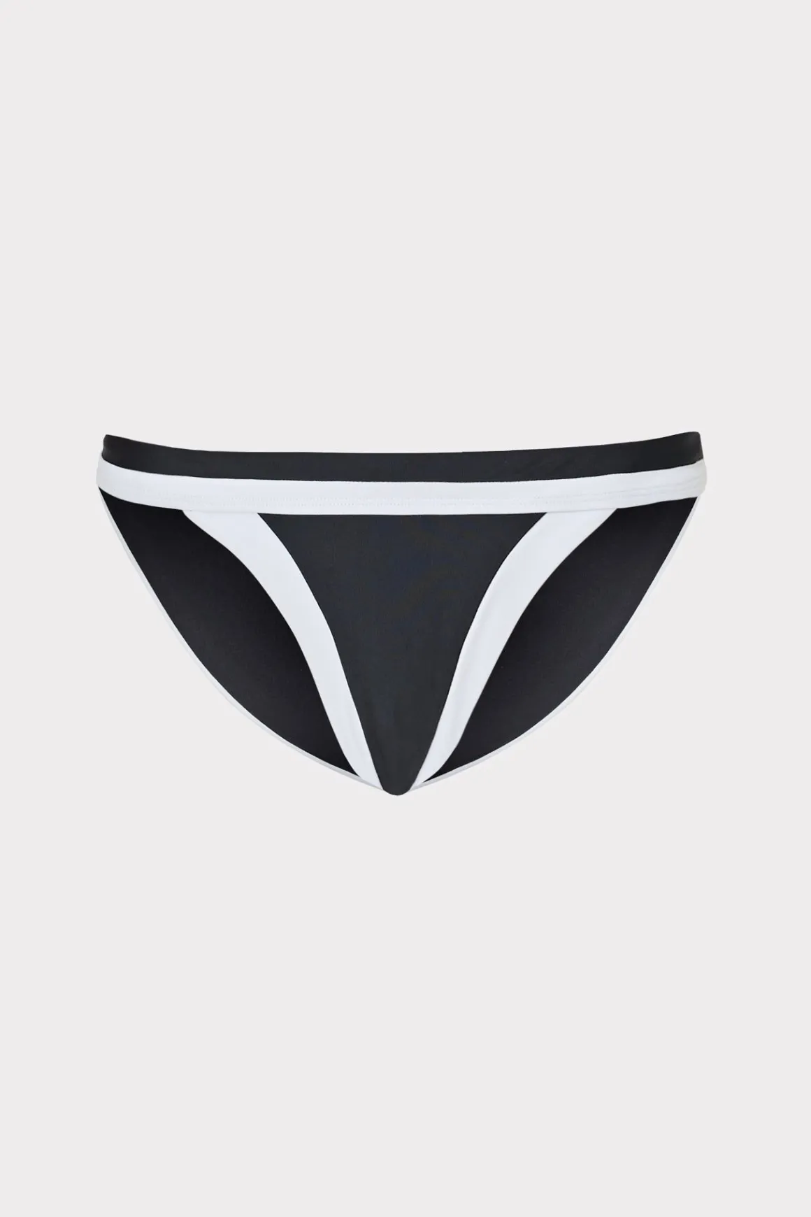 MILLY Jumpsuits & Rompers-Amalfi Color Block Bikini Bottom Black Multi