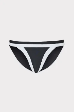 MILLY Bikinis-Amalfi Color Block Bikini Bottom Black Multi