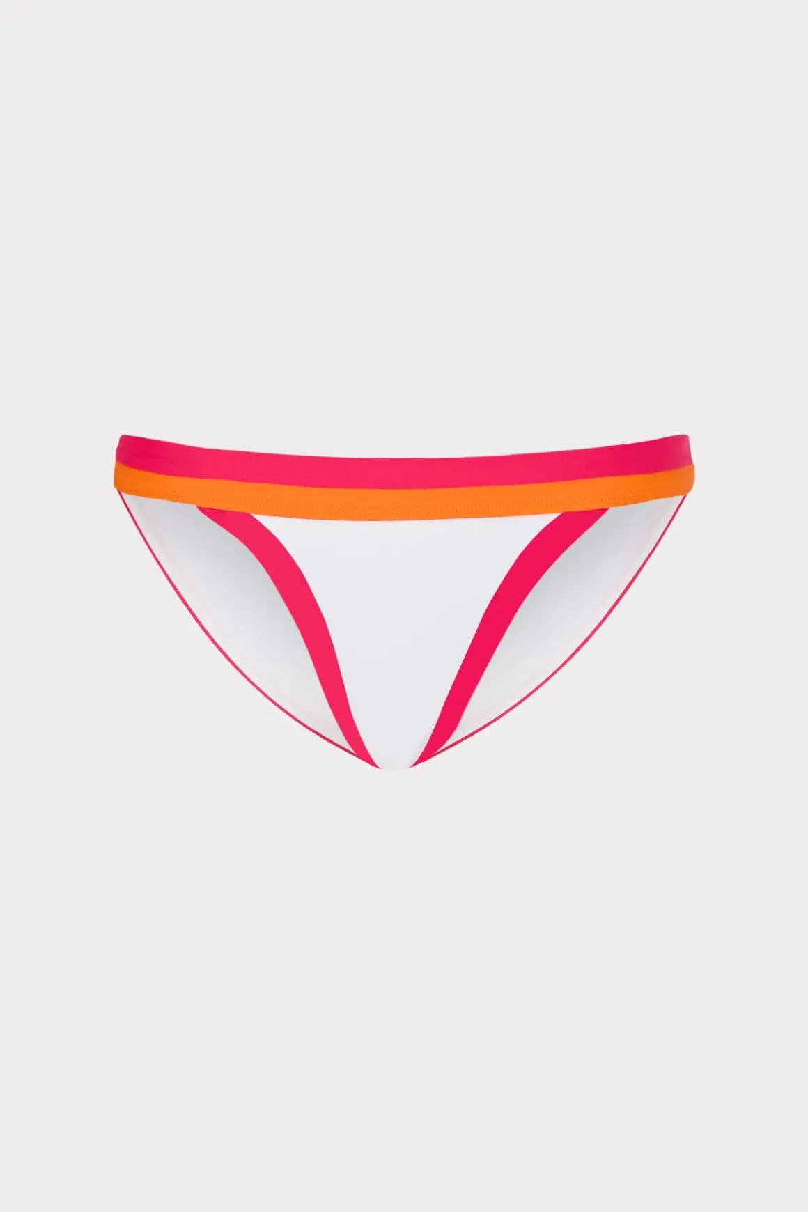 MILLY Bikinis-Amalfi Color Block Bikini Bottom Pink Multi