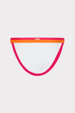 MILLY Bikinis-Amalfi Color Block Bikini Bottom Pink Multi