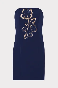 MILLY Mini Dresses-Angel Carnation Cady Dress Navy