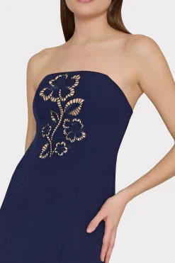 MILLY Mini Dresses-Angel Carnation Cady Dress Navy
