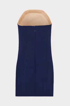 MILLY Mini Dresses-Angel Carnation Cady Dress Navy
