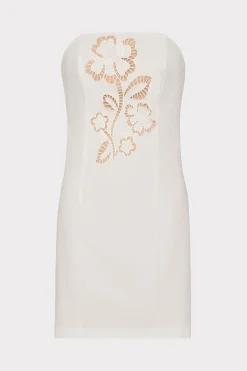 MILLY Mini Dresses-Angel Carnation Cady Dress Ecru