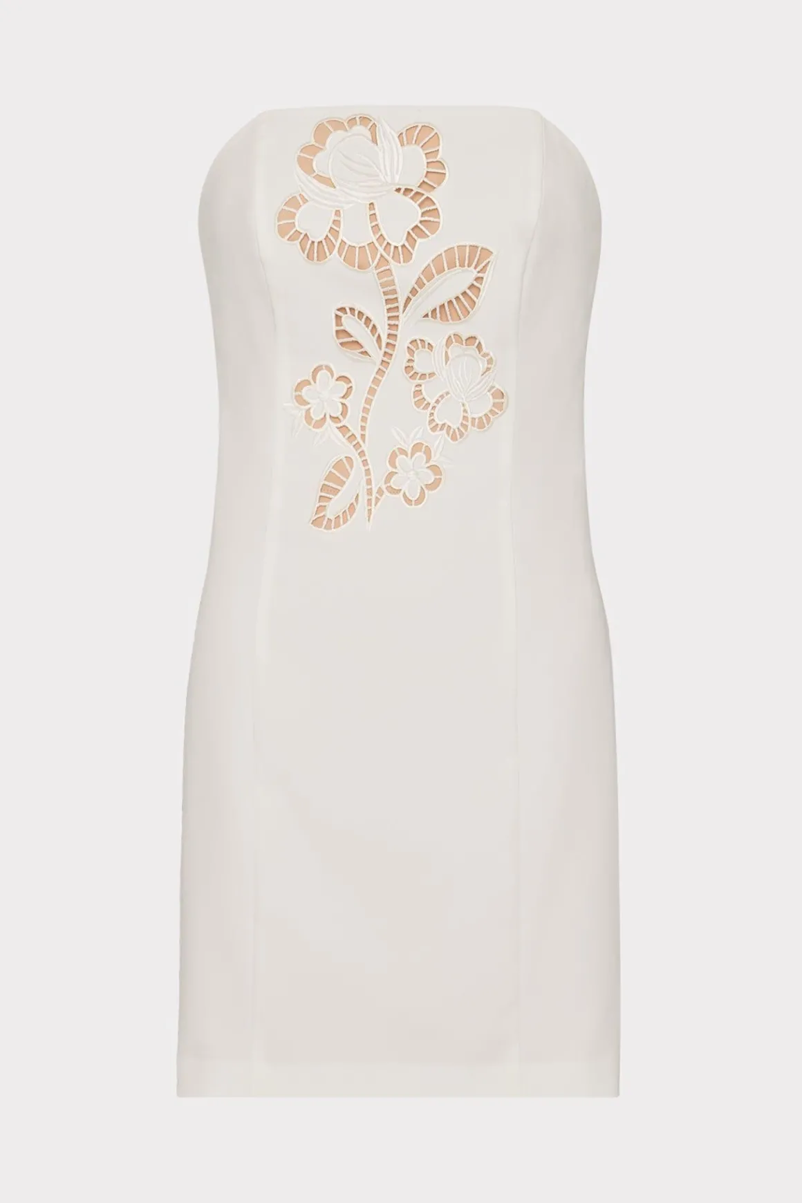 MILLY Mini Dresses-Angel Carnation Cady Dress Ecru