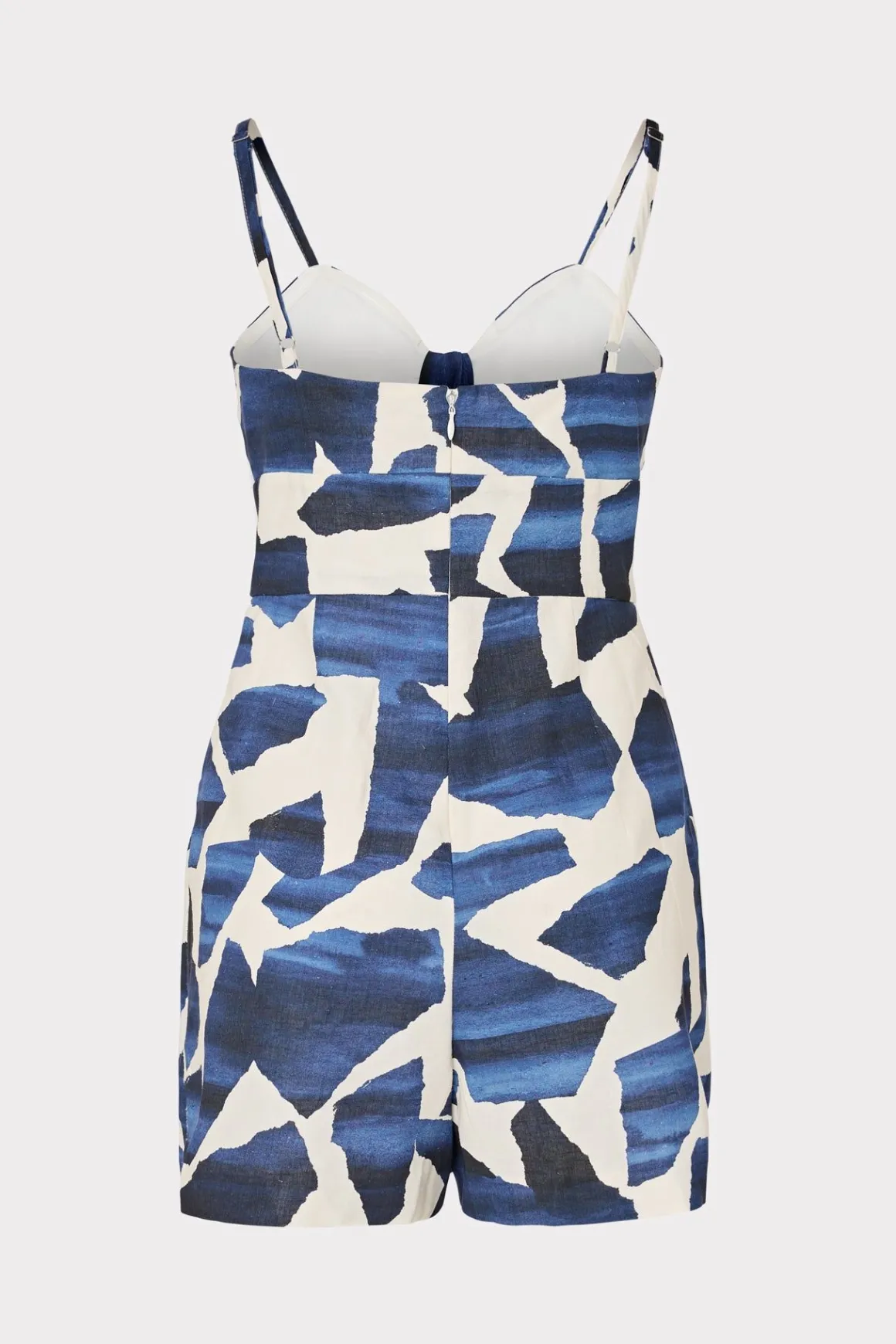 MILLY Cover-Ups-Anya Ocean Puzzle Romper Navy Multi