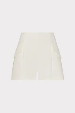 MILLY Jumpsuits & Rompers-April Cady Shorts Ecru