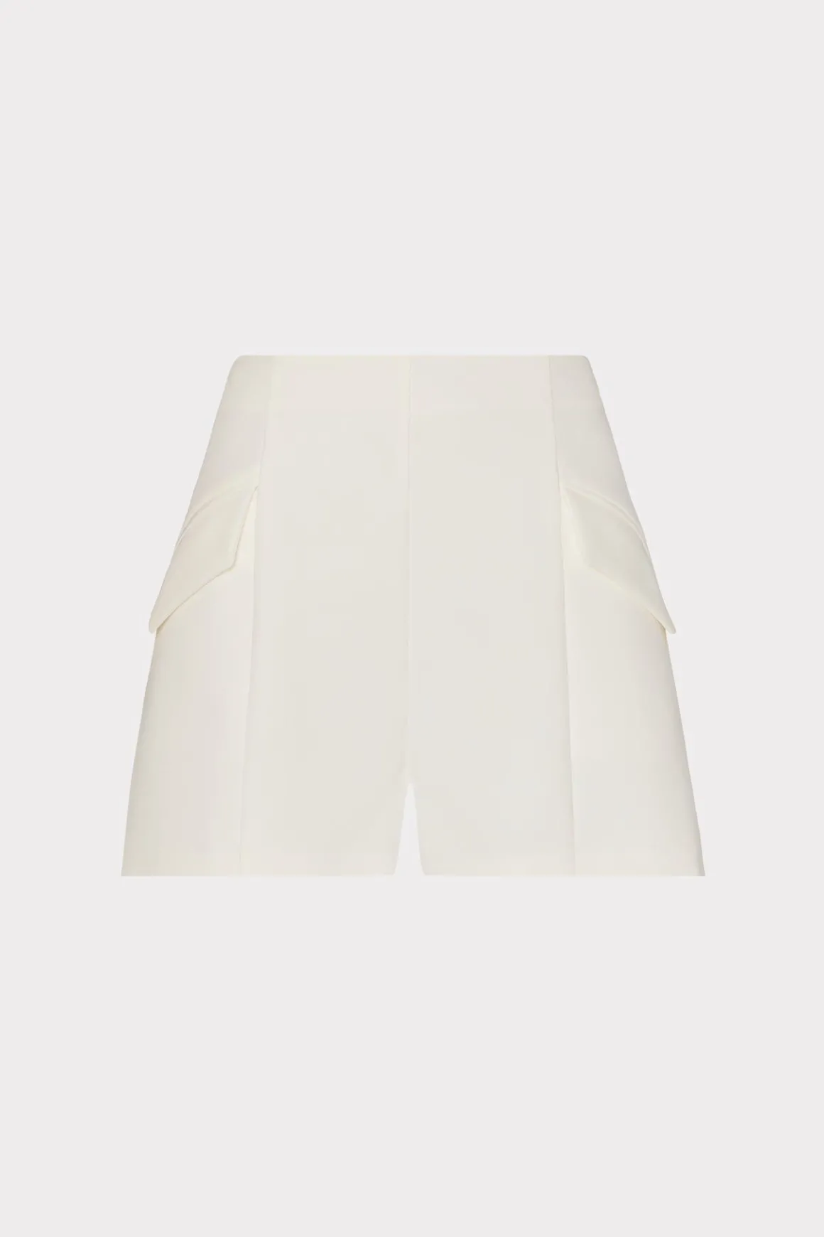 MILLY Shorts-April Cady Shorts Ecru