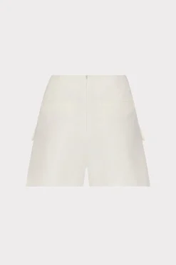 MILLY Shorts-April Cady Shorts Ecru