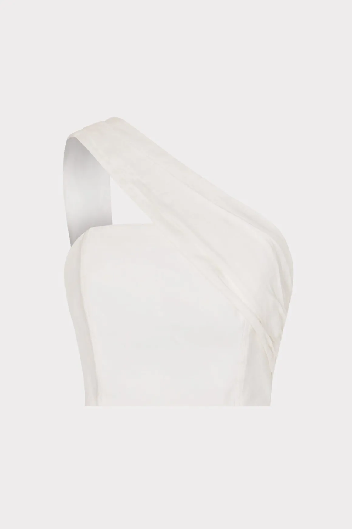 MILLY Tops-Arantza Draped One Shoulder Top White