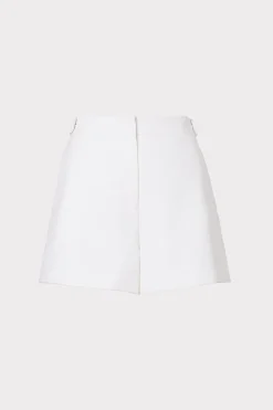 MILLY Shorts-Aria Cady Button Shorts Ecru