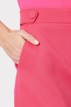 MILLY Shorts-Aria Cady Button Shorts Milly Pink