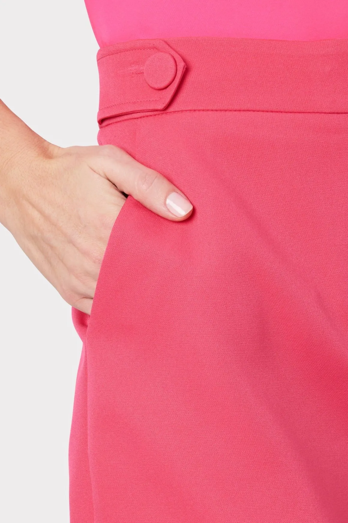 MILLY Shorts-Aria Cady Button Shorts Milly Pink