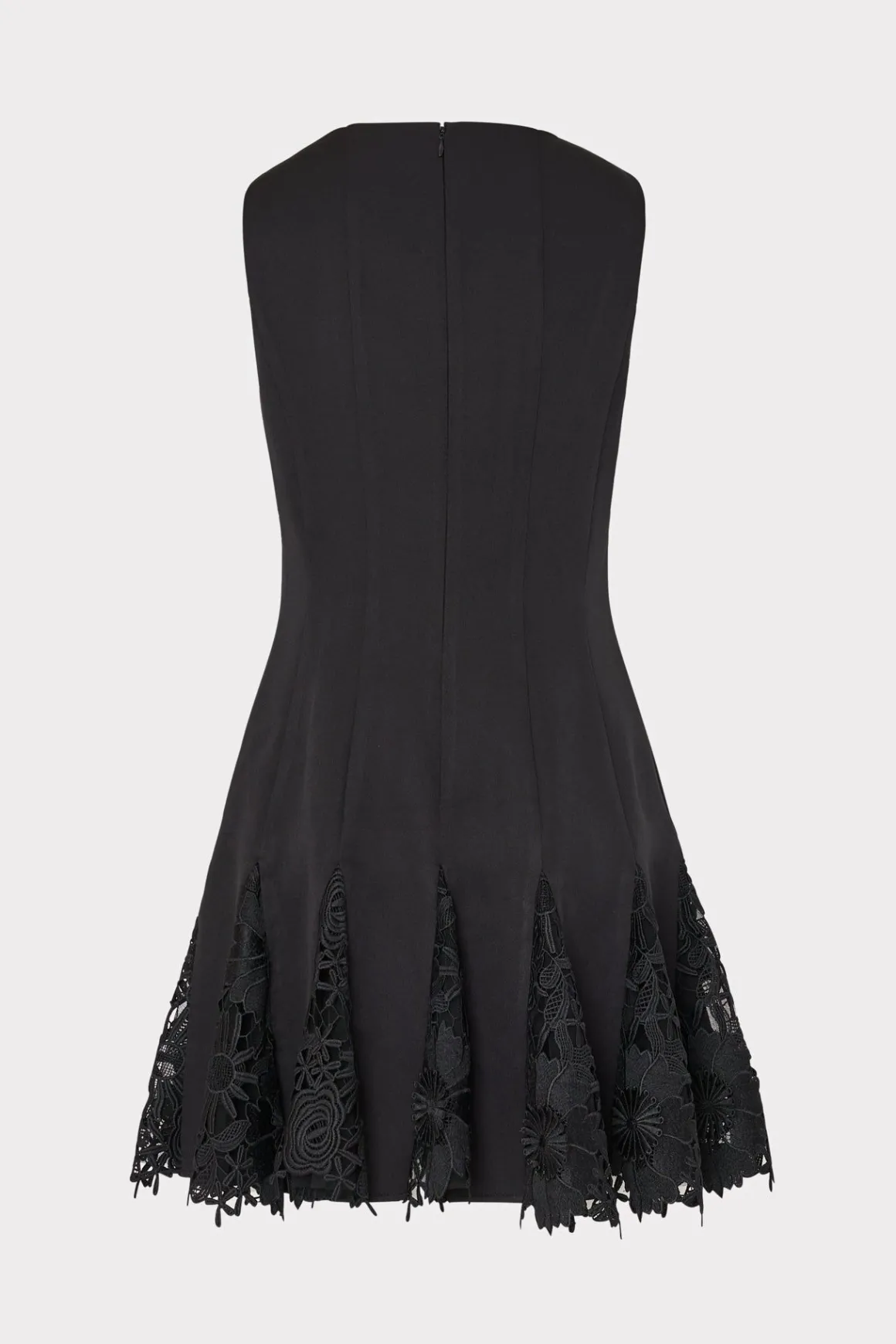 MILLY Day Dresses-Ariel Cady 3D Lace Combo Dress Black