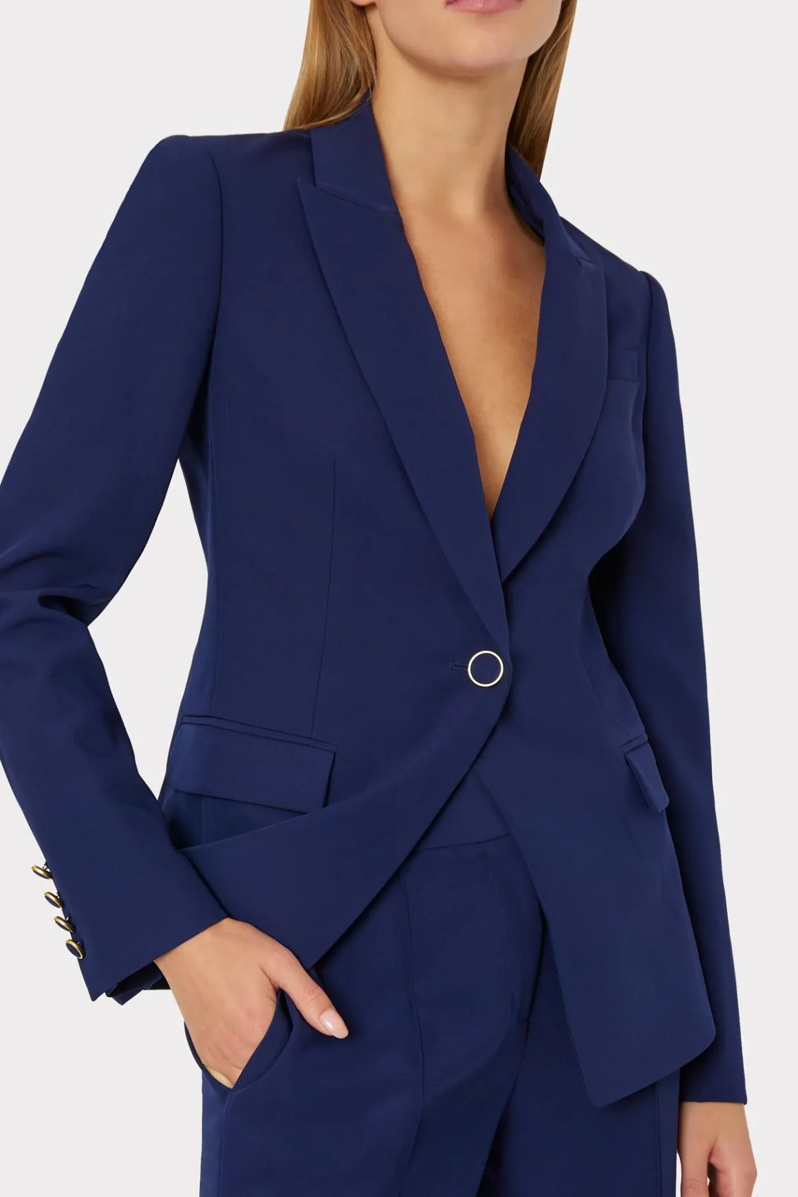 MILLY Coats & Jackets-Avery Cady Blazer Navy