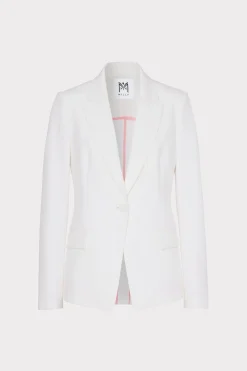 MILLY Coats & Jackets-Avery Cady Blazer Ecru