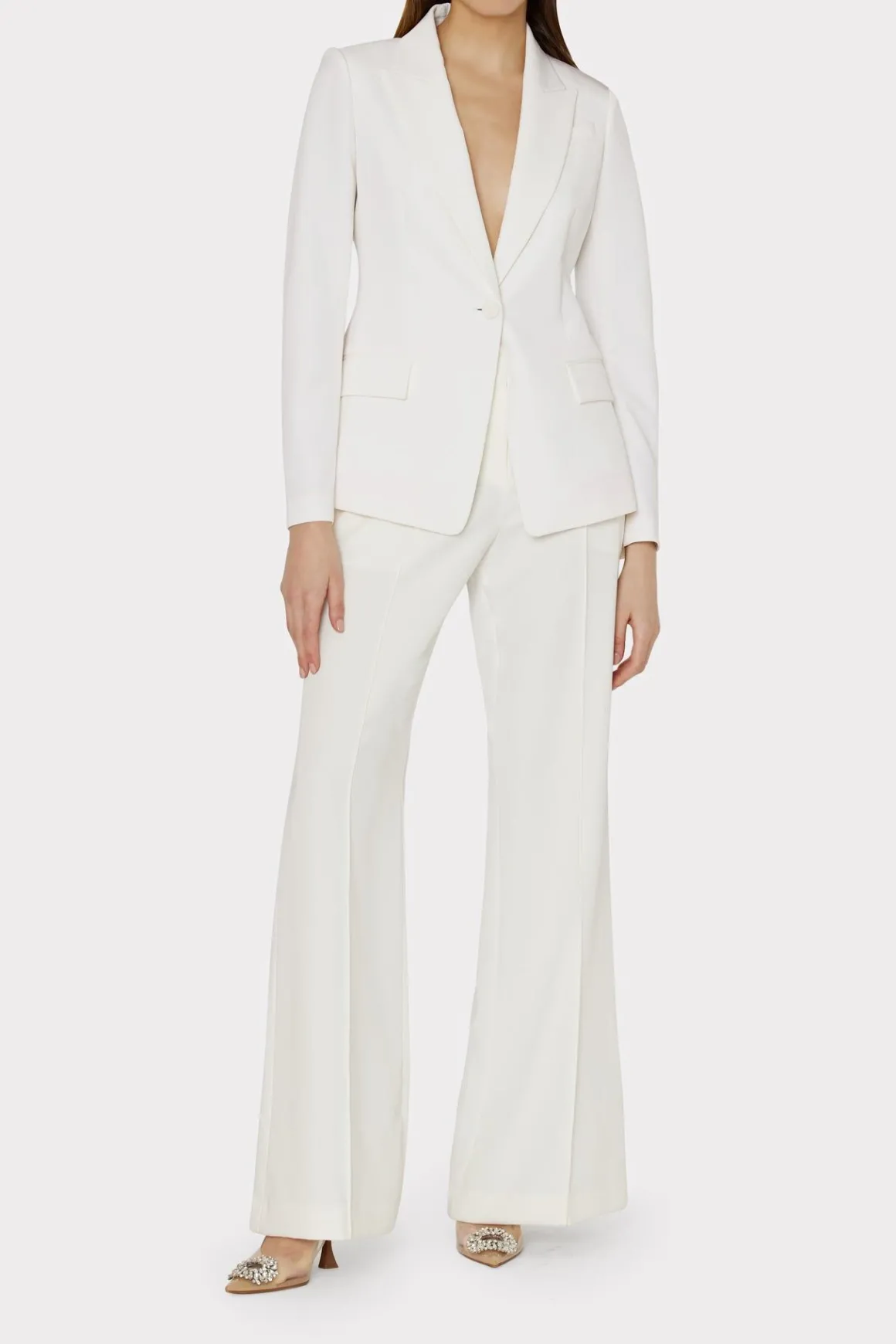 MILLY Blazers-Avery Cady Blazer Ecru