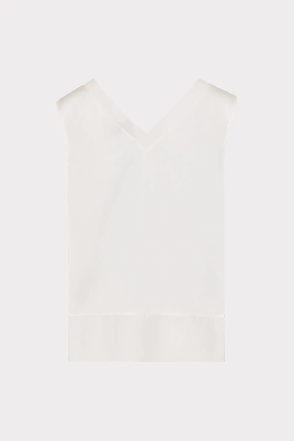 MILLY Jumpsuits & Rompers-Avianna Satin Sleeveless Top White