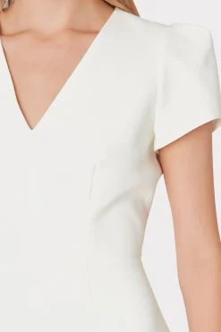 MILLY White Dresses-Cady Atalie Dress Ecru