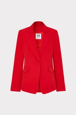 MILLY Matching Sets-Cady Blazer Red