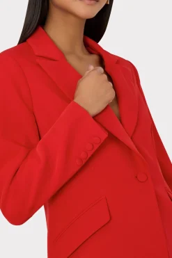 MILLY Matching Sets-Cady Blazer Red