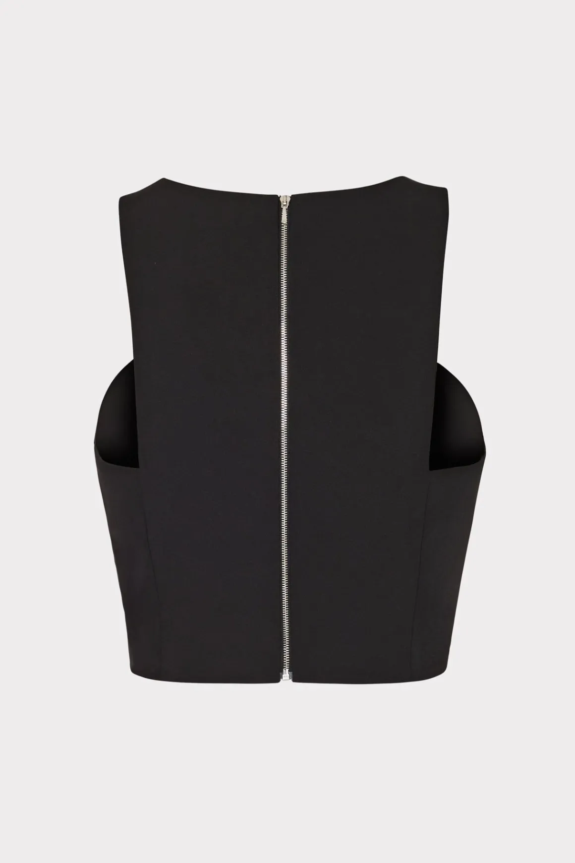 MILLY Jumpsuits & Rompers-Cady Sleeveless Crop Top Black