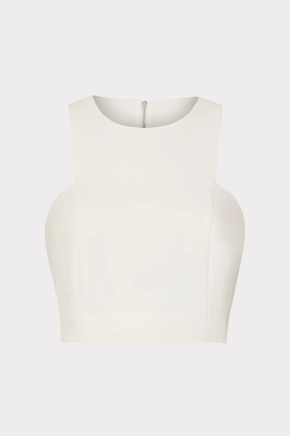 MILLY Matching Sets-Cady Sleeveless Crop Top Ecru