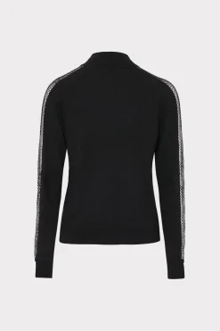 MILLY Sweaters & Knits-Crystal Racer Turtleneck Black
