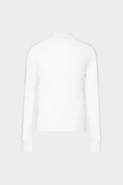 MILLY Sweaters & Knits-Crystal Racer Turtleneck Ecru