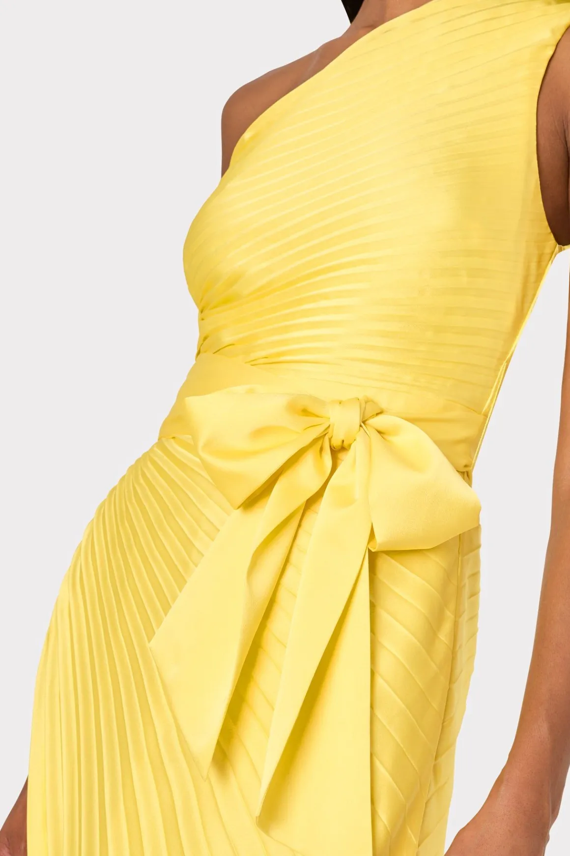 MILLY Maxi Dresses-Estelle Satin Dress Yellow