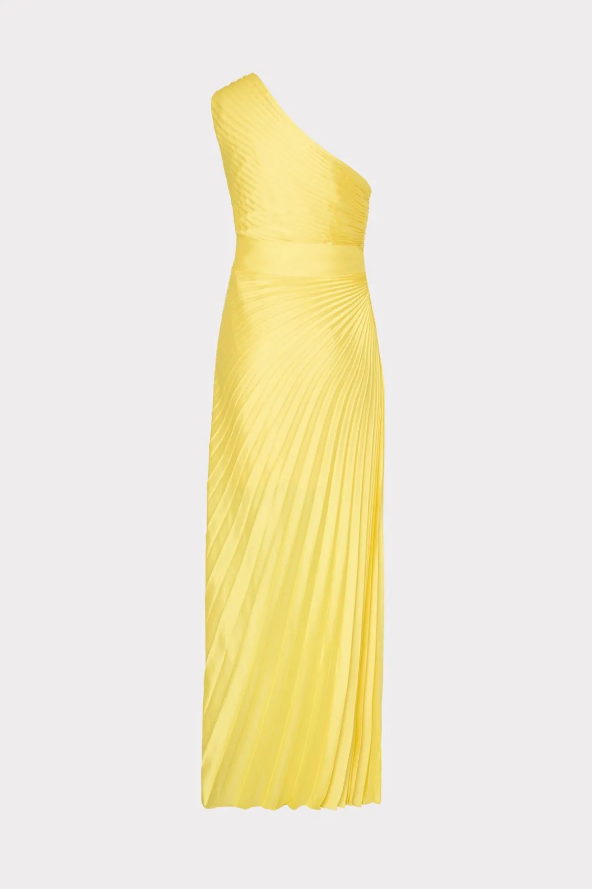 MILLY Maxi Dresses-Estelle Satin Dress Yellow