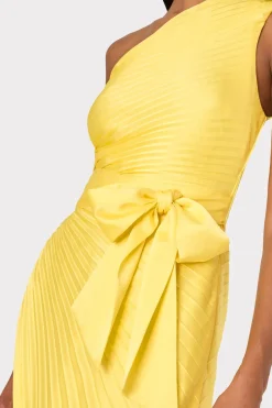MILLY Evening Gowns-Estelle Satin Dress Yellow