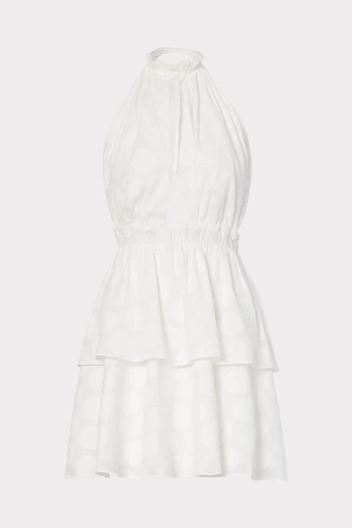 MILLY Sundresses-Evelia Reina Graphic Dot Clipping Dress White