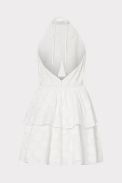 MILLY White Dresses-Evelia Reina Graphic Dot Clipping Dress White