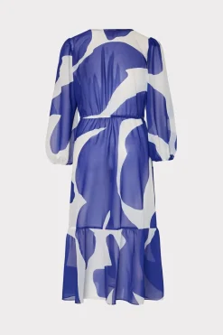 MILLY Cover-Ups-Fiona Grand Foliage Cover-Up Navy/White