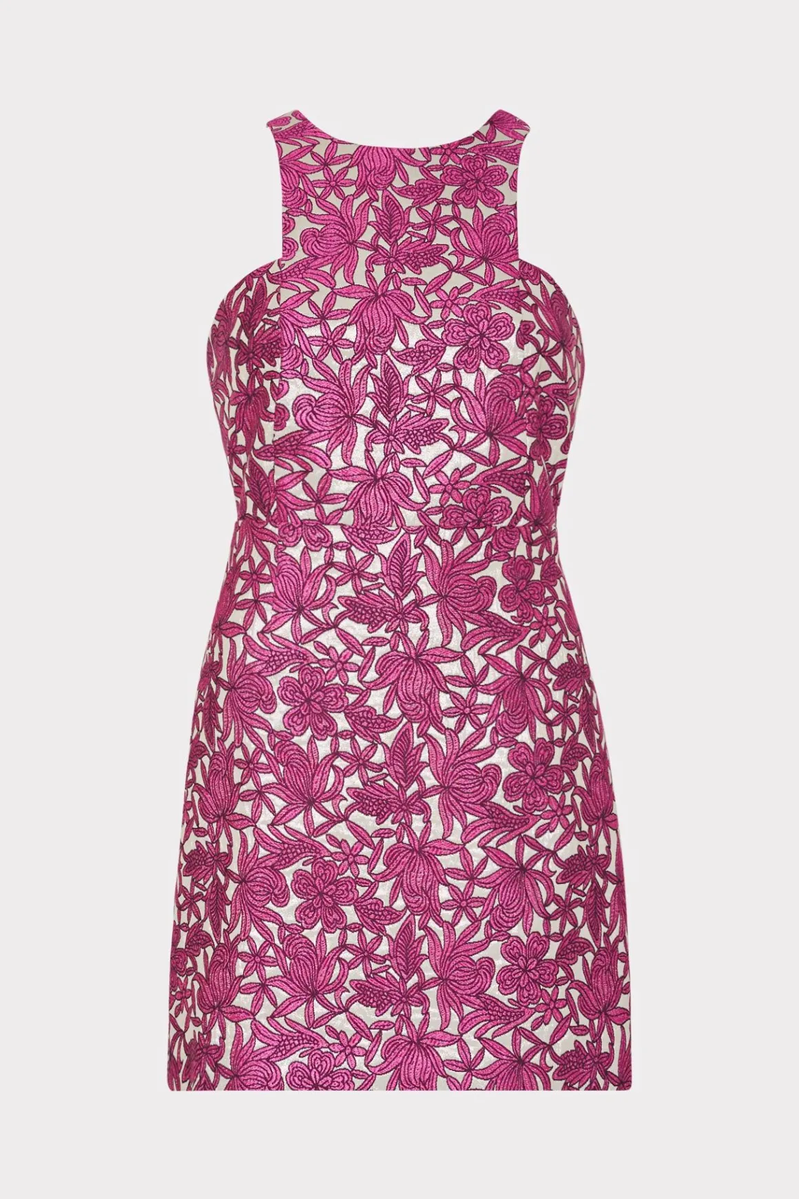 MILLY Guest Of Dresses-Floral Jacquard Mini Dress Pink