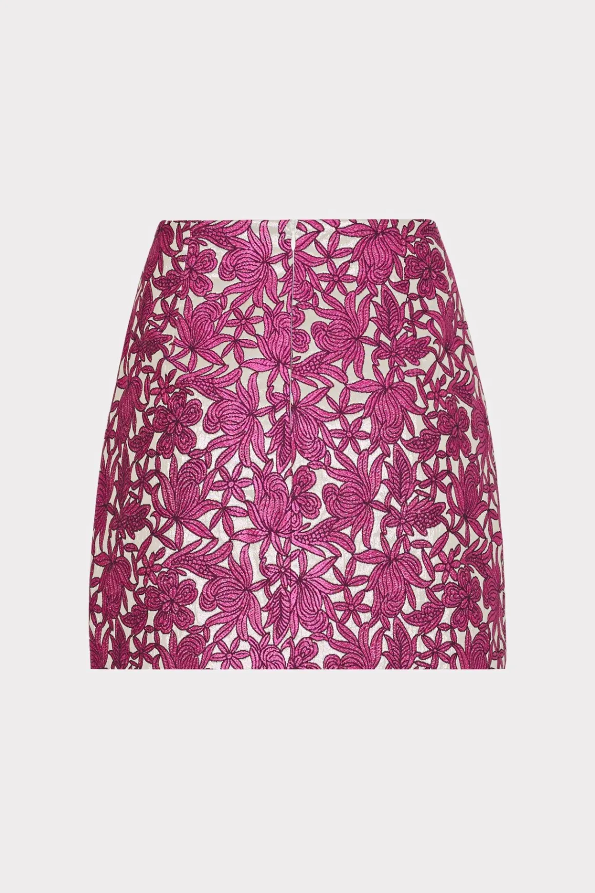 MILLY Skirts-Floral Jacquard Skirt Pink