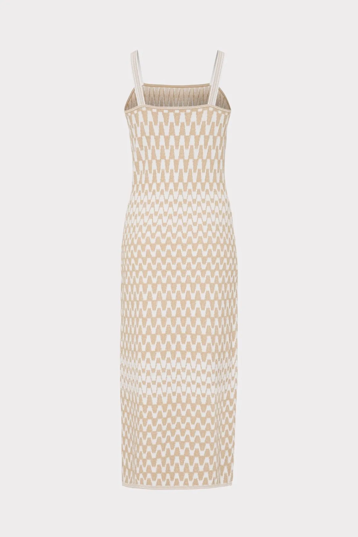 MILLY Sundresses-Gradient Zig Zag Midi Dress Natural Multi