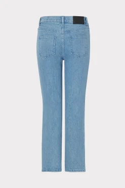MILLY Denim-Hali Crystal Embellished Jeans Light Wash