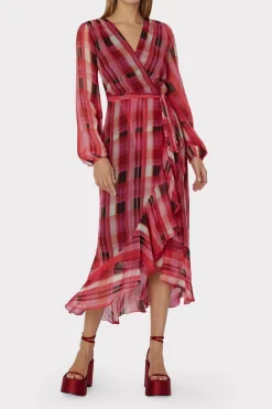 MILLY Jumpsuits & Rompers-Halley Prep Plaid Dress Red Multi