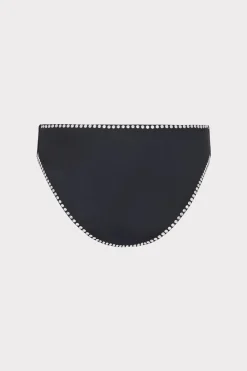 MILLY Jumpsuits & Rompers-Heat Set Embellishment Bikini Bottom Black