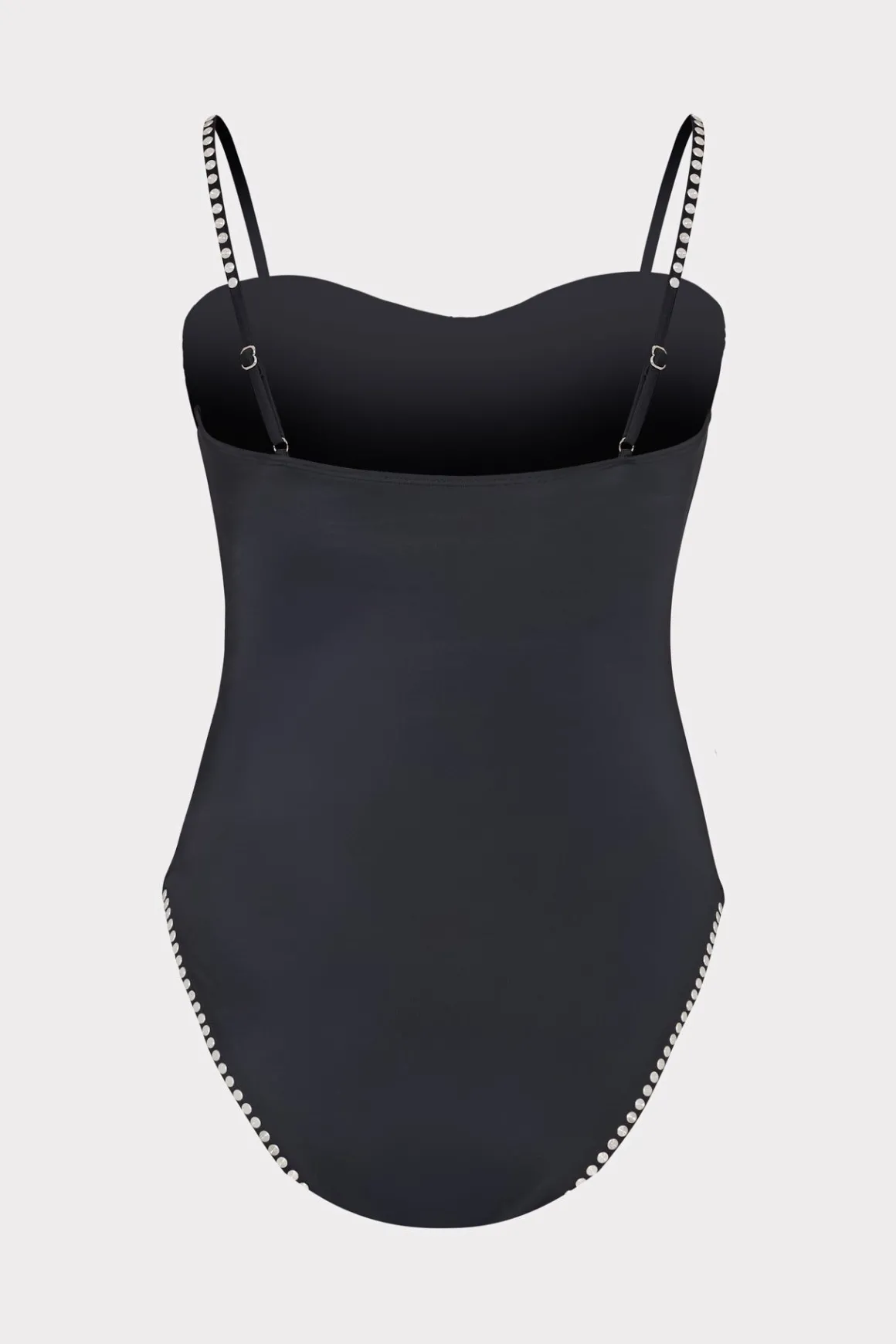 MILLY Jumpsuits & Rompers-Heat Set Embellishment Underwire One Piece Black