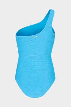 MILLY One Piece Swimsuits-Joni One Shoulder One Piece Blue